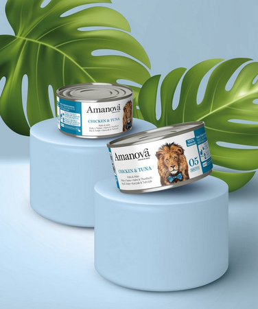 Amanova Cat Chicken & Tuna - kurczak i tuńczyk w bulionie puszka 70g [05]