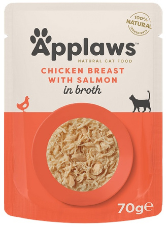 Applaws saszetka dla kota Kurczak z Łososiem w rosole 70g
