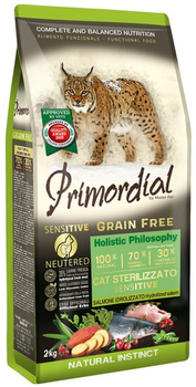 Primordial Cat Grain Free Neutered Sensitive Salmon 2kg