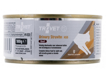Trovet ASD Urinary Struvite dla kota wołowina puszka 100g
