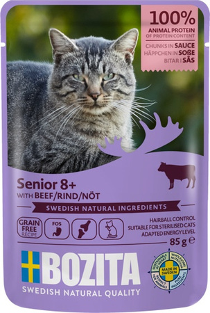 Bozita Cat Senior 8+ Wołowina w sosie saszetka 85g