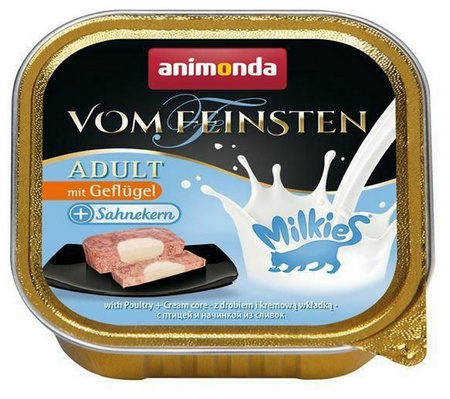 Animonda vom Feinsten Milkies Cat Drób + Sos kremowy tacka 100g
