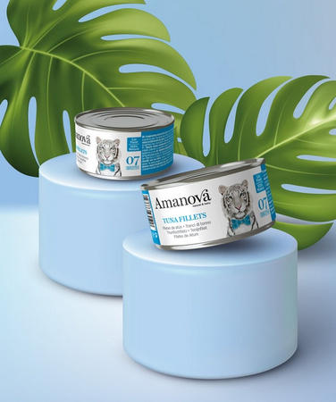Amanova Cat Tuna Fillets - tuńczyk w bulionie puszka 70g [07]