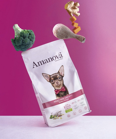 Amanova Dog Adult Mini Obesity Turkey Delight - indyk 2kg