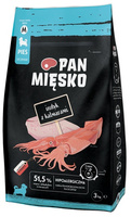 Pan Mięsko Karma sucha dla szczeniąt - indyk i kalmary chrupki M 3kg